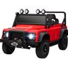 AIYAPLAY Auto Elettrica Bambini 3-5 Anni Land Rover 12V con Telecomando Rosso