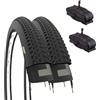 ECOVELO 2 COPERTONI MTB 26 X 1.95 (50-559) + CAMERE CON VALVOLA AMERICANA PNEUMATICI MOUNTAIN BIKE MTB TASSELLATI