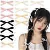HAOXYO 12 Pezzi Mollette Capelli Donna,Fiocchi per Capelli,Ermaglio Capelli Donna,Fermaglio Capelli Donna Elegante,Fermagli per Capelli Tutti i Tipi di Capelli Fermagli da Festa Lolita per Ragazze e Donne