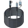 SUMPK Cavo di collegamento VR 6m compatibile per Oculus Quest 2, USB 3.2 Tipo C a C 5Gbps trasferimento dati ad alta velocità e cavo di ricarica veloce per cuffie di realtà virtuale e PC Gaming