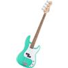 Fender Squier by Fender Debut Collection Precision Bass, Tastiera in Laurel, Battipenna Bianco, Seafoam Green