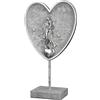Casablanca modernes Design Casablanca - Scultura decorativa a forma di coppia in resina - accessorio regalo per matrimonio, fidanzamento, compleanno, colore: argento con glitter - altezza 30 cm