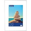 MAUL cornice foto 50x70 cm MAULdesign | Cornice per foto in alluminio con intarsio passe partout | Cornici foto per formato orizzontale e verticale | Ideale per le foto | Argento