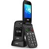 SPC Harmony 2 - Telefono cellulare per anziani | Pulsanti grandi, 4G, doppio display antigraffio (2,8+1,77) | Pulsante SOS e profilo ICE | Volume 104dB, compatibile con apparecchi acustici, Nero