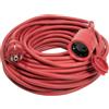 as - Schwabe - Cavo di Prolunga in Gomma - 10 m Con Spina e Accoppiamento di Contatto di Protezione - Coperchio Incluso - 230 V / 16 A - Rosso, 60210