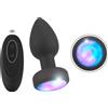 Anos RC Flashing Butt Plug with Vibration Black