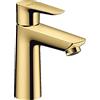 hansgrohe Talis E Miscelatore monocomando lavabo 110 CoolStart con saltarello, oro lucido, 71713990