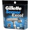 Gillette Sensor Excel - Lame per rasoio, 10 lame x 3