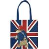 Signare Tapestry Union Jack Paddington Bear™ con borsa piatta in marmellata riutilizzabile per la spesa e la spesa ecologica per le donne con Paddingt, Borsa piatta, Medium