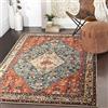 Lahome Tappeto bohémien tribale, 7,6 x 12,7 cm, effetto invecchiato, in finta lana, per interni, antiscivolo, lavabile, a pelo basso, per ingresso, soggiorno, camera da letto, tavolo da pranzo