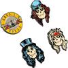 Grupo Erik Guns n Roses Set 4 Spille Smaltate | Spillette in Scatola Regalo