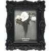 CISOO Cornice portafoto vintage piccola, 6,3 x 8,9 cm, anticata, ornata nera, cornice per foto da tavolo e da parete, design floreale decorativo retrò, decorazione per la casa, galleria fotografica