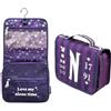 Grupo Erik Beauty Case da Viaggio Mercoledì Addams - Beauty Case Donna da Viaggio da Appendere Impermeabile con Scomparti e Gancio | Organizer Trucchi Portatile, Wednesday Addams (24 x 20 x 9 cm)
