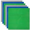 Lekebaby Confezione da 6 piastre di base classiche, 25,4 x 25,4 cm, 100% compatibili con tutte le principali marche, per bambini di età superiore ai tre anni, verde/blu/grigio