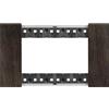Bticino KA4804LG Living Now - Placca 4 Moduli, Noce, 147.5 x 86 x 20 mm
