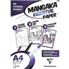 Clairefontaine 94050C - Pochette Mangaka Essential Paper - 15 fogli - 3 carte Manga assortite - A4 - Ideale per la scoperta del disegno Manga