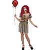 Ciao - Horror Creepy Clown costume travestimento ragazza donna adulto (Taglia unica)