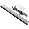 SpektaTek Wii Sensor Bar, Wired Infrared LED Sensor Bar compatible with Nintendo Wii & Wii U with Clear Stand