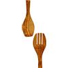 Metaltex Cubierto Ensalada Madera DE Olivo, 18/8 Stainless Steel, Multicolor, 28x28x18 cm