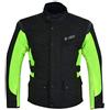 BI ESSE - Giacca moto uomo in cordura, giubbotto nero/fluo in Tessuto impermeabile, antipioggia, Fodera termica rimovibile, Protezioni Certificate, abbigliamento invernale moto, scooter, taglia L