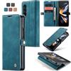 Cracedily Cover per Samsung Galaxy Z Fold 4 Case, Custodia Cover Pelle Premium Portafoglio con Porta Carte Magnetica Supporto Protezione Flip Case Custodia per Samsung Galaxy Z Fold 4, Blu-verde