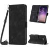 Mo-Beauty Custodia per Samsung Galaxy S8, PU Pelle Portafoglio Flip Custodia a tracolla [Supporto] [Scomparto per carte] [Chiusura Magnetica] Cover per Samsung S8 - Nero