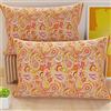PETTI Artigiani Italiani - Coppia di Federe Cuscino 50x30 cm in Microfibra, Cuscini Arredo Camera da Letto, Divano, Salotto, Set 2 Fodere Copricuscino, Federa Paisley Arancione, 100% Made in Italy