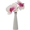 DRW Set di 4 violettiere in porcellana bianca con orchidee di peva/peva in colore bianco e rosa 15 x 7 x 25 cm fiore 9 x 8 cm porcellana 4 x 14 cm
