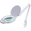 Neatfi Elite XL LED Lampada ingrandente, 3 diottrie con 12 diottrie, dimmerabile, 3 modalità di luce (3000K/4000K/6500K), priva di abbagliamento, braccio regolabile (Bianco, 18 CM Lente in Vetro)