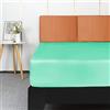Lirex Lenzuola con Angoli in Raso, Letto Piazze Francese 135x190cm, per Materassi Alti Fino a 35 cm, Lussuoso e Setoso Biancheria da Letto in Poliestere Morbido, Blu Acquamarina