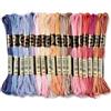 CABODYALS 18 matassa 6 fili 144M Filo Da Ricamo Variegato Poliestere Gradiente Crewel Filo Da Punto Croce Filo Arcobaleno Braccialetto Filo Sfuso per Cucire A Mano Sacchetti Nappe Cuscini Biglietti di