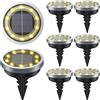 LuJasi Luci Solari per Giardino IP65, Nuovo stile 2025 Lampade Solare Esterno Incasso Faretti a Terra Luce Sepolta Solare Impermeabile per Prato Vialetto Scala Paesaggio, Bianco Freddo