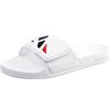 Knixmax Ciabatte Piscina Uomo Sandali da Mare Leggero Antiscivolo Pantofole per Spiaggia, Bagno, Doccia, Interni ed Esterni Bianco 46/47EU