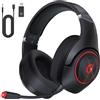 KAPEYDESI Cuffie Gaming Wireless, Cuffie Gaming per PC, PS4, PS5, Switch, Driver 50 mm, Cuffie Gaming Bluetooth 5.2, PC Cuffie con Microfono , Archetto Regolabile, Jack Audio 3.5 mm, Cuffie Gaming Cablate