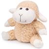 LilizzhoumaxPeluche Pecora Sedersi Simulazione Giocattolo Morbido Bambole Animali Selvatici, Regalo per Bambini e Amici Giallo