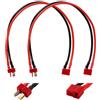 YIXISI 2 Pezzi T-Plug Cavo di Prolunga, T-Plug Maschio a T-Plug Femmina con Cavo in Silicone 30cm 14AWG, T-Plug Cavo di Prolunga Adattatore, per RC Lipo Batteria FPV Drone
