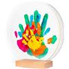 Patrocle LouYou Kit Impronte Famiglia 5 Peps - Regalo Nascita Personalizzato Famiglia - Idee Decorazione Neonati - Kit Impronte Bebe - Supporto Legno di Faggio - Made in France - Perfetto per Neomamme