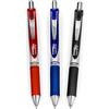 Pentel EnerGel XM BL77 - Penna a inchiostro gel liquido retrattile, 0,7 mm, 54% riciclato, confezione da 3, colore: Nero, Blu, Rosso