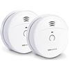 SCS Sentinel - SDA0042 - Confezione Da 2 Rilevatori Di Fumo Autonomi - Allarme Minimo 85 Db - Pulsante Di Autotest - Allarme Acustico Con Indicatore Visivo - Batterie Da 9 V - Smokealarm 5Y