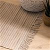 DEGHI Tappeto 90x60 cm con frange in juta e cotone naturale