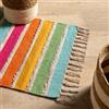 DEGHI Tappeto 50x70 cm in cotone multicolore