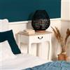 DEGHI Comodino 47x66h cm in legno bianco e naturale con 1 cassetto - Nayeli