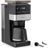 Krups Grind Aroma XL KM842810 - Macchina da caffè con filtro a cono rimovibile, pannello di controllo digitale, capacità XL (1,5 l), funzione di mantenimento al caldo, brocca in vetro, nero/acciaio