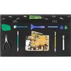Esoldnic 60 cm x 35 cm grande tappetino di saldatura tappetino di riparazione in silicone resistente alle alte temperature per telefono tablet computer elettronico riparazione (nero)