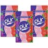 PUR Gum PUR Jumbo Gum | Gomme da Masticare Senza Aspartame | Con Xilitolo | Gusto Naturale Bubblegum, Grape, Watermelon, 20 Pezzi (Confezione da 3)