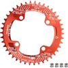 BESNIN 104 BCD Corona Rotondo 30/32/34/36/38/40/42/44/46/48/50/52 Denti Corone Singolo in Lega di Alluminio per 7/8/9/10/11/12 velocità MTB, BMX, Bici da Strada (Rosso, 38T Rotondo)