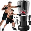 Fohil Sacco da Boxe da Terra,180cm Sacco da Boxe per Adulti Gonfiabile con Guantoni e Pompa, Gonfiabile Pungiball Bambini per Kickboxing, Karate, Boxing Bag da Casa e Ufficio