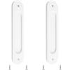 MOROBOR Tiranti ovali da incasso per porta scorrevole, 180 mm, 2 pezzi, bianco caldo, in lega di alluminio, con viti di montaggio, per porte scorrevoli