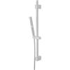 Inbagno Saliscendi Doccia Quadrato Anticalcare In ABS Bianco Opaco Da 70 Cm Regolabile Con Doccetta Slim Monogetto Da 23,5 Cm E Tubo Flessibile Da 150 Cm Con Fissaggi Inclusi Hidra