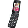Trevi FLEX PLUS 90 4G Telefono Cellulare Senior a Conchiglia con Tasti Grandi e Doppio Display, Tasto SOS, Ripetizione Numeri, Radio FM, Wireless, USB-C, Facile da Usare, Base di Ricarica